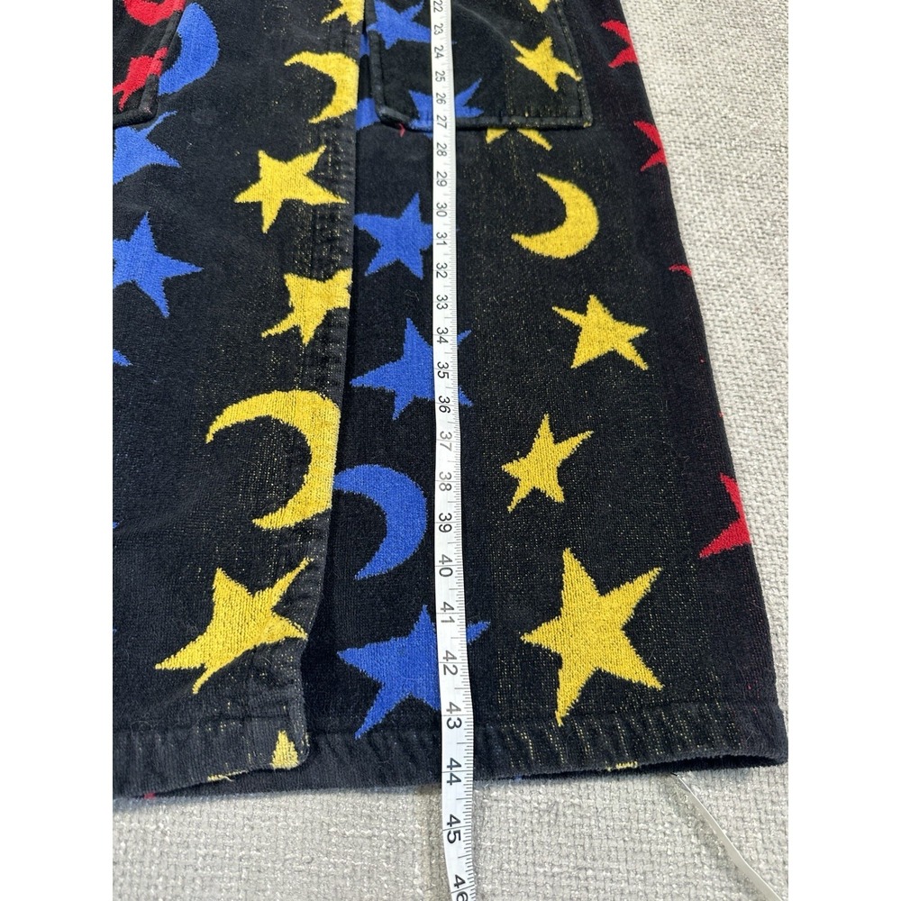 VTG TJ Lawford Robe Stars Large Stars Celestial Cotton Robe Turkish 90s No Belt - Picture 6 of 12